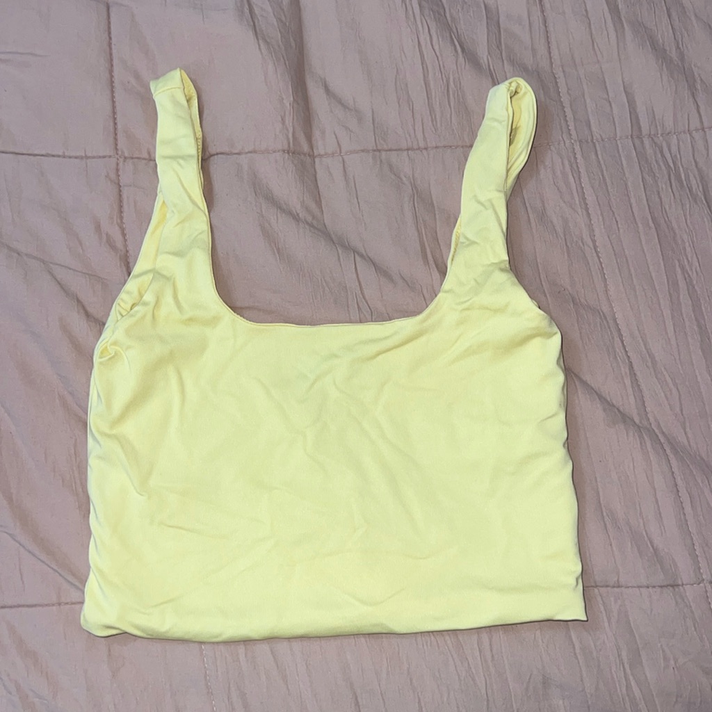 Forever 21 Yellow Crop Tank Size Xs